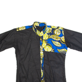 Womens Printed Shirt Black High Neck M