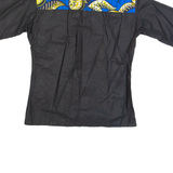 Womens Printed Shirt Black High Neck M