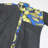 Womens Printed Shirt Black High Neck M