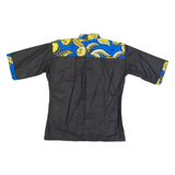 Womens Printed Shirt Black High Neck M