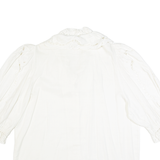 ATELIER RENEE Womens Shirt White V-Neck 3/4 Sleeve L