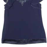 MONSOON Womens Blouse Blue UK 8