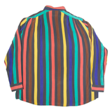 SIXTH SENSE Womens Printed Shirt Red Collared Long Sleeve Striped L