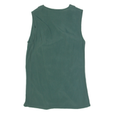 CARLA GI Womens Blouse Green V-Neck Sleeveless S