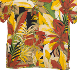 Womens Printed Top Yellow V-Neck Off Shoulder Floral UK 12