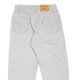 LEVI'S 550 Made In USA Cropped Womens Jeans Grey Relaxed Tapered W27 L24