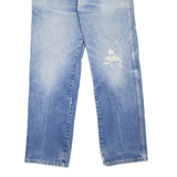 DICKIES Distressed Workwear Mens Jeans Blue Regular Straight Stone Wash W34 L32