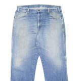 DICKIES Carpenter Workwear Mens Jeans Blue Relaxed Tapered Stone Wash W37 L32