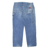 DICKIES Carpenter Workwear Mens Jeans Blue Relaxed Tapered Stone Wash W37 L32