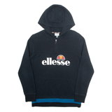 ELLESSE Womens Black Hoodie UK 12