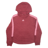 ADIDAS Womens Red Hoodie UK 12