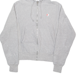 CHAMPION REVERSE WEAVE Womens Grey Hoodie Full Zip XS