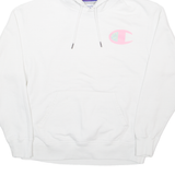 CHAMPION Womens White Hoodie L