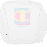 CHAMPION Womens White Hoodie L