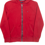 TOMMY HILFIGER Mens Red Hoodie Full Zip S