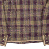 Womens Blazer Coat Purple Check M