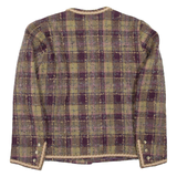 Womens Blazer Coat Purple Check M