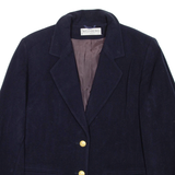 WEINBERG PARIS Womens Blazer Coat Blue Wool L