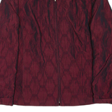 Womens Lined Jacket Maroon Viscose UK 14
