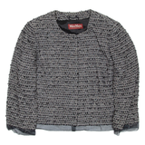 MAX MARA STUDIO Cropped Womens Blazer Coat Black UK 12