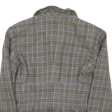 GENEVE PAR Cropped Womens Blazer Coat Grey Wool Check S