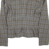 GENEVE PAR Cropped Womens Blazer Coat Grey Wool Check S