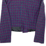 NORTON MCNAUGHTON Cropped Womens Blazer Coat Purple Check M