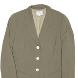 BERNIE MAYR Womens Blazer Coat Green Wool S