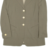 BERNIE MAYR Womens Blazer Coat Green Wool S