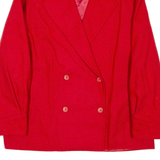 Womens Overcoat Coat Red Wool S