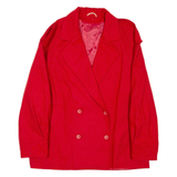 Womens Overcoat Coat Red Wool S