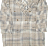 Womens Blazer Coat Brown Wool Check L