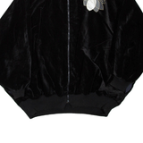 Mens Bomber Jacket Black Velvet XL