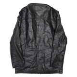 PAUL BERMAN Mens Jacket Black Leather S