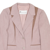 CLAUDE HAVREY Cropped Womens Blazer Coat Pink S