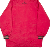 CHAMPION Mens Rain Jacket Red Nylon Hooded S