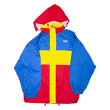 CATHEXeS Mens Windbreaker Jacket Red Nylon Hooded Colourblock M