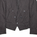 Cropped Womens Blazer Coat Grey Viscose M