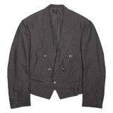 Cropped Womens Blazer Coat Grey Viscose M