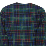 SEPARA Womens Overcoat Coat Green Wool Check UK 10