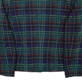 SEPARA Womens Overcoat Coat Green Wool Check UK 10