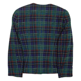 SEPARA Womens Overcoat Coat Green Wool Check UK 10