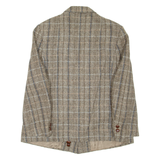 Womens Blazer Coat Brown Wool Check S