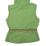 K-WAY Reversible Belted Womens Gilet Green Hooded L