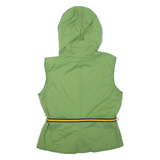 K-WAY Reversible Belted Womens Gilet Green Hooded L
