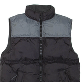 Reversible Mens Puffer Gilet Black Nylon XL