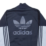 ADIDAS Womens Track Jacket Blue Colourblock UK 12