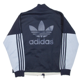 ADIDAS Womens Track Jacket Blue Colourblock UK 12
