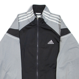 ADIDAS Womens Track Jacket Grey Colourblock L