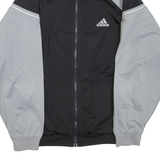 ADIDAS Womens Track Jacket Grey Colourblock L